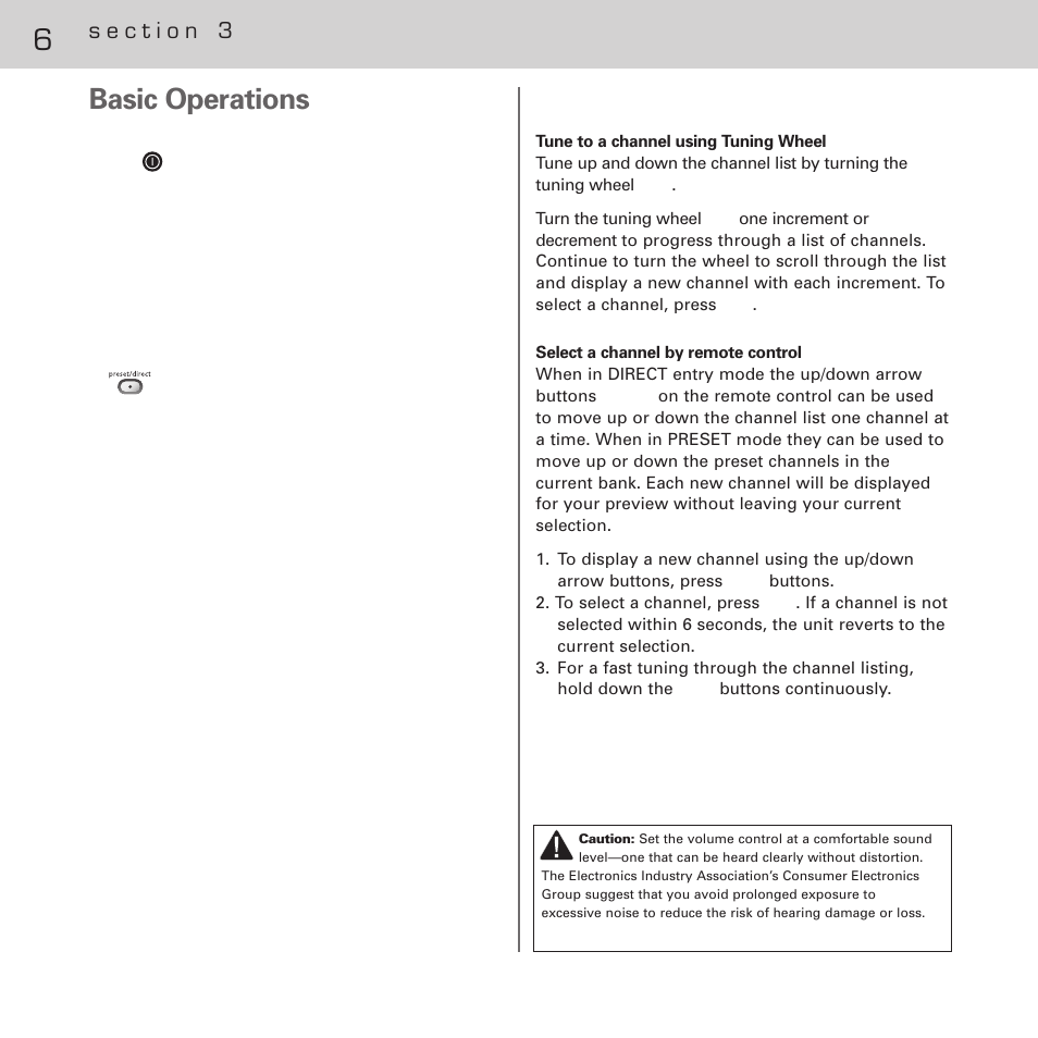 Basic operations | XM Satellite Radio XM XMCommander XM-RVR-FM- User Manual | Page 7 / 12