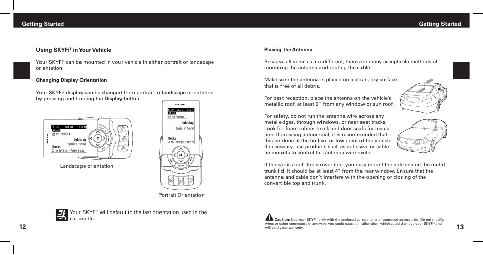 Getting started, Getting started using skyfi, Your skyfi | XM Satellite Radio SKYFi3 User Manual | Page 8 / 38