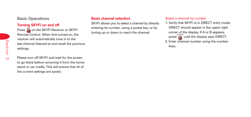 Basic operations | XM Satellite Radio Portable Satellite Radio User Manual | Page 11 / 24