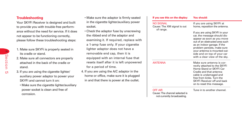 XM Satellite Radio Portable Satellite Radio User Manual | Page 19 / 24