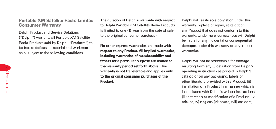 XM Satellite Radio Portable Satellite Radio User Manual | Page 21 / 24