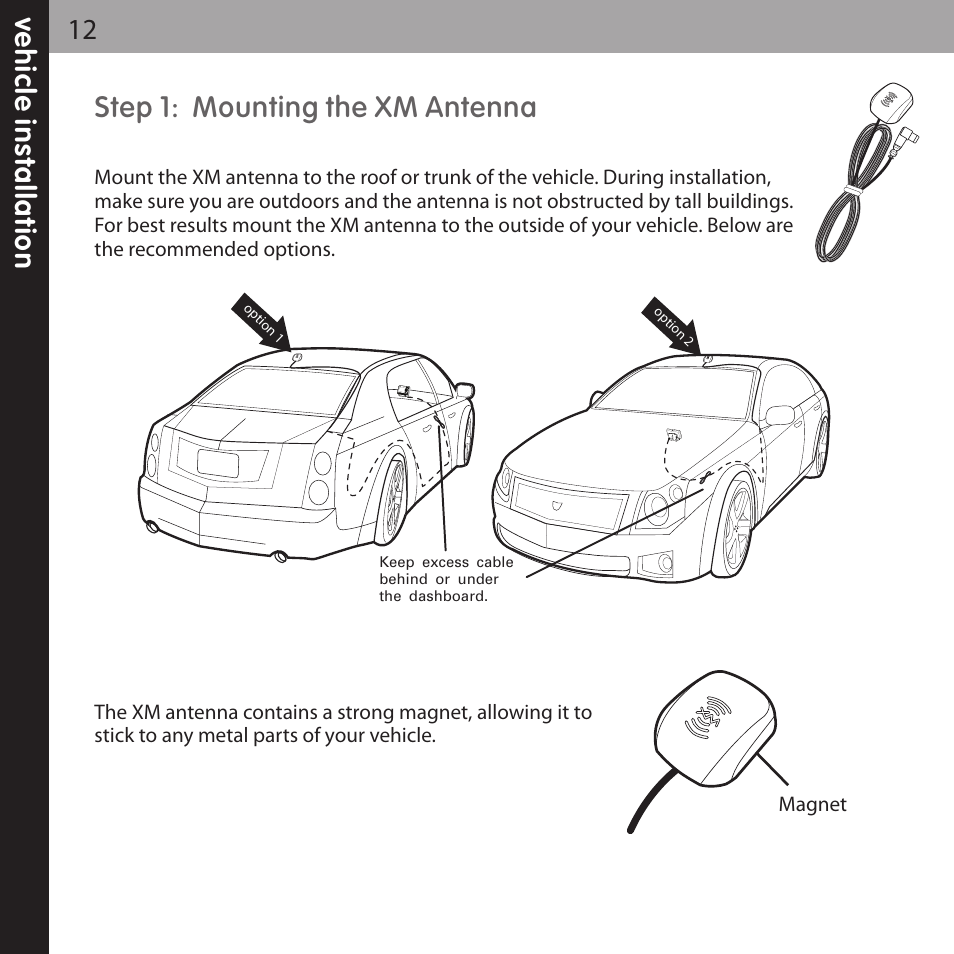 XM Satellite Radio XMCK-5P User Manual | Page 12 / 40