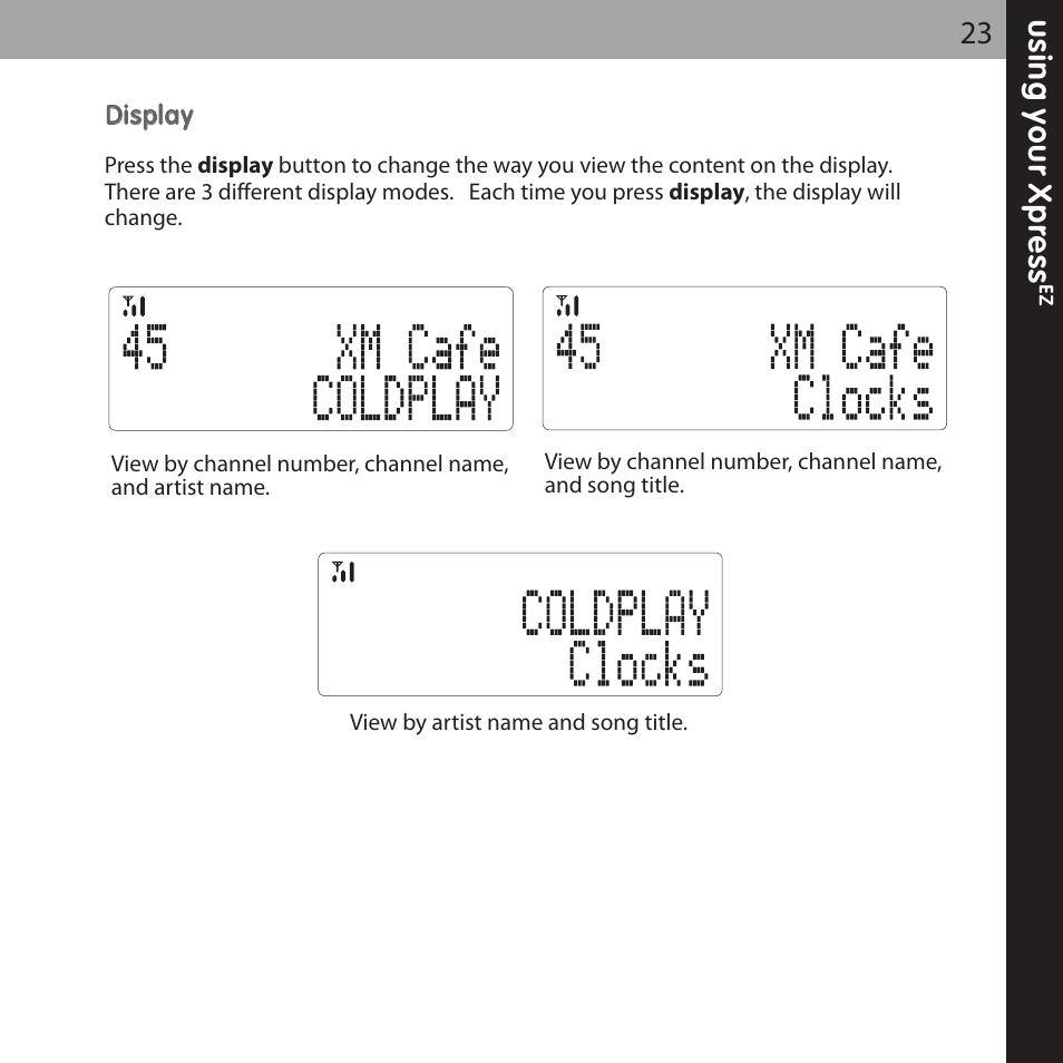 XM Satellite Radio XMCK-5P User Manual | Page 23 / 40