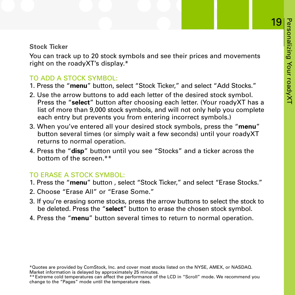 XM Satellite Radio SA10177 User Manual | Page 19 / 32