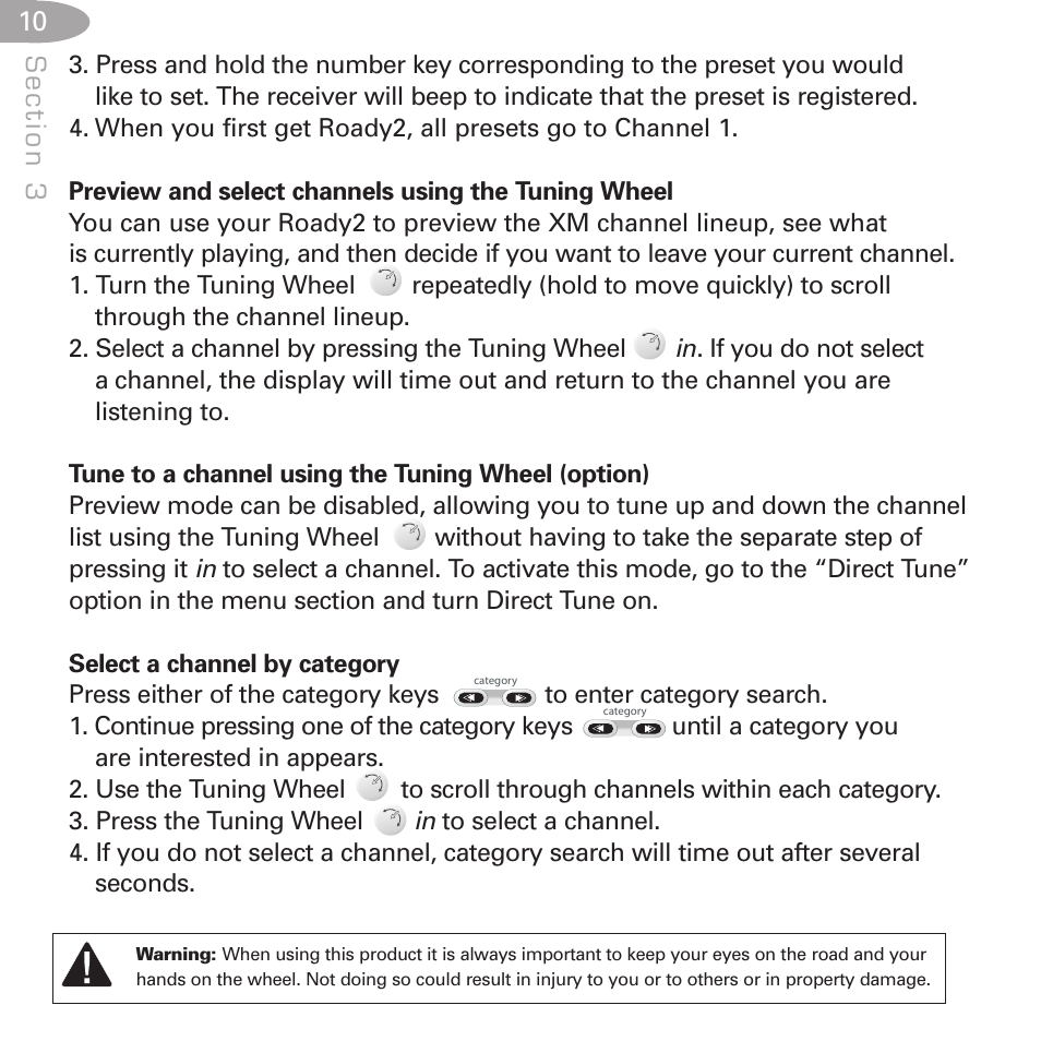 XM Satellite Radio SA10085 User Manual | Page 10 / 32