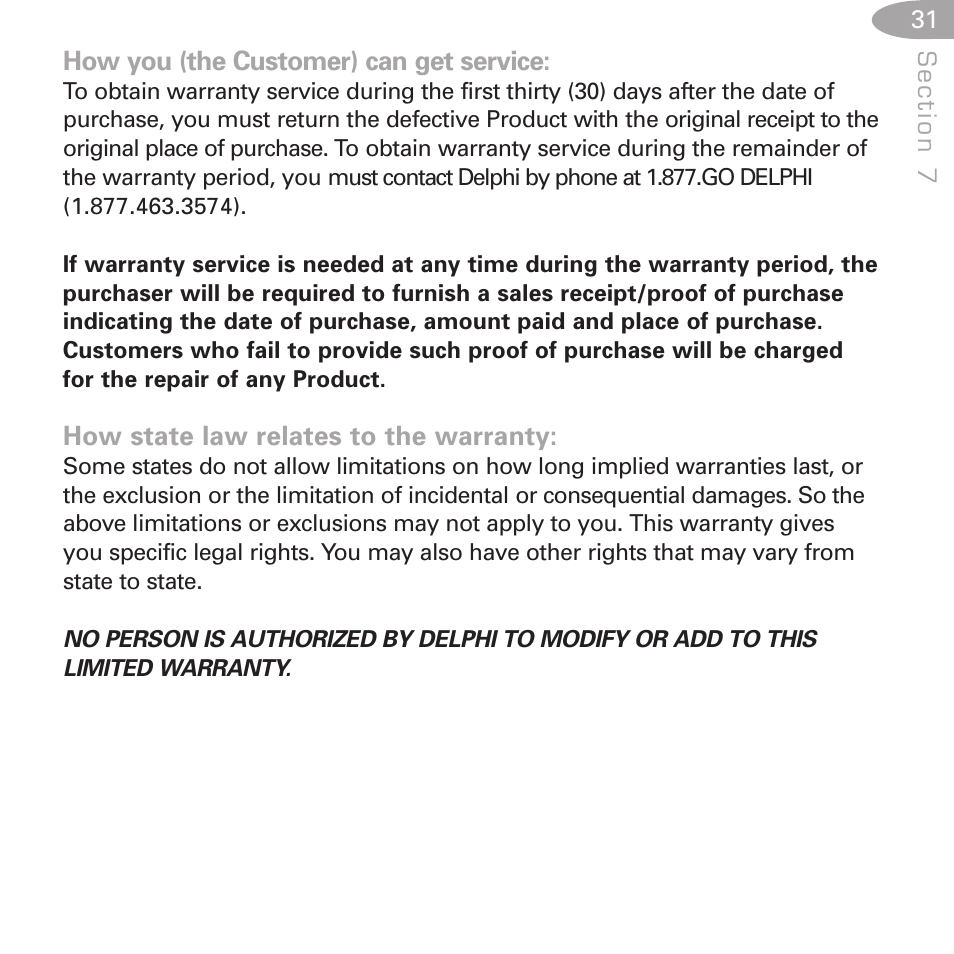 XM Satellite Radio SA10085 User Manual | Page 31 / 32