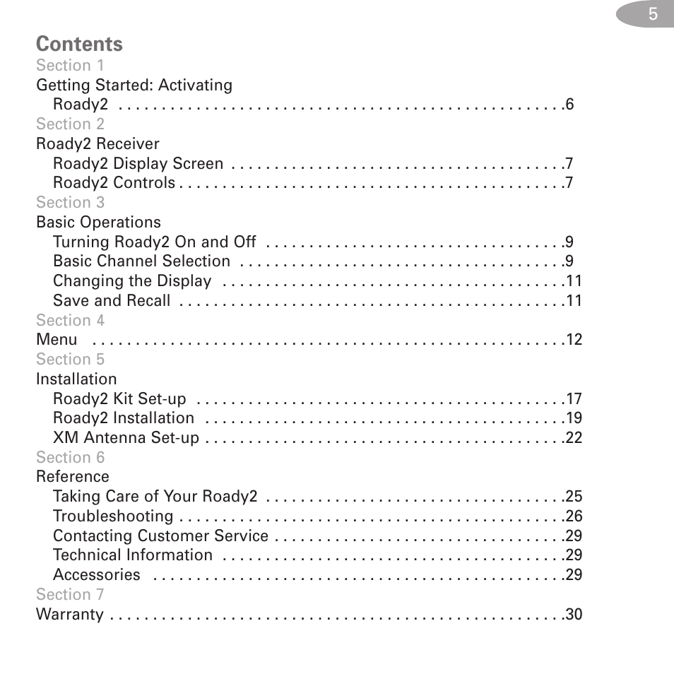 XM Satellite Radio SA10085 User Manual | Page 5 / 32