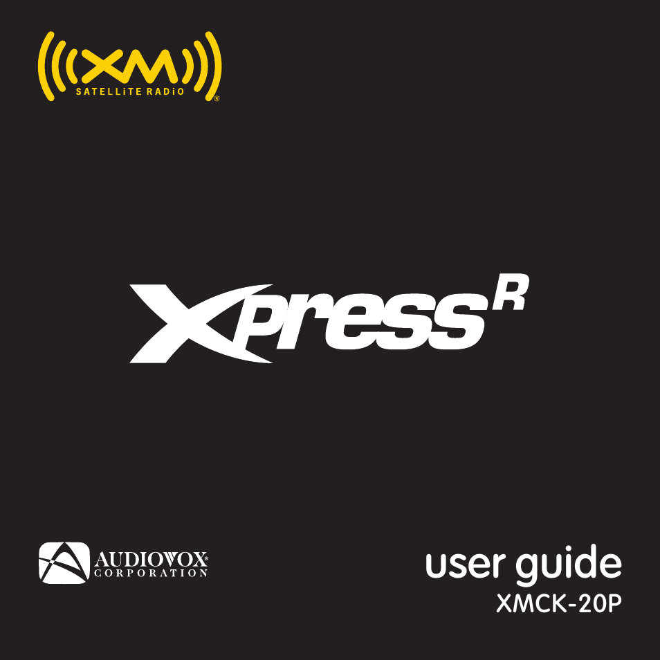 XM Satellite Radio XMCK-20P User Manual | 62 pages