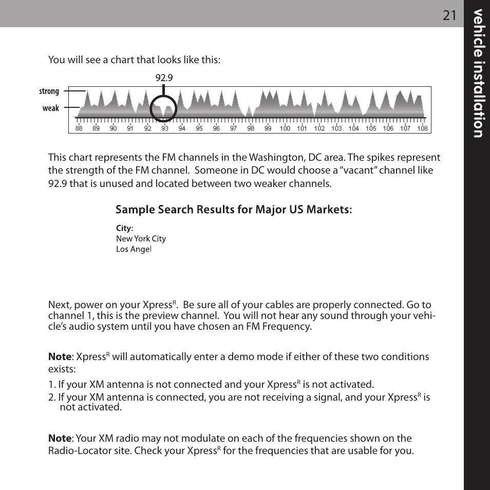 Ve h ic le in s ta lla ti o n 21 | XM Satellite Radio XMCK-20P User Manual | Page 21 / 62