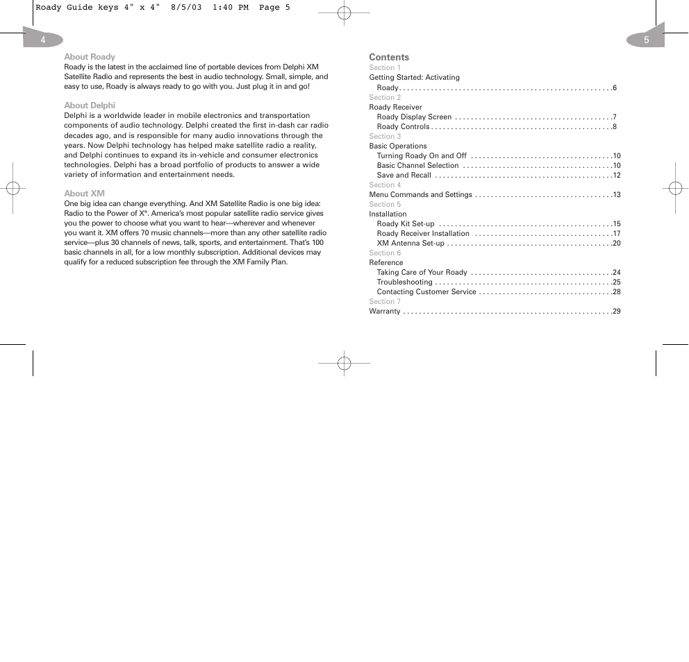 XM Satellite Radio RoadyTM User Manual | Page 3 / 16