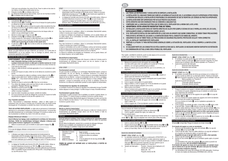 Xpelair DX200 User Manual | Page 8 / 16