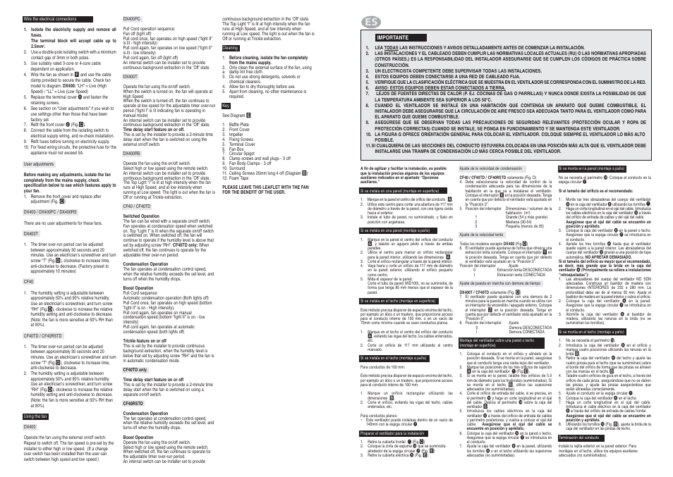 Xpelair CF40 User Manual | Page 6 / 14
