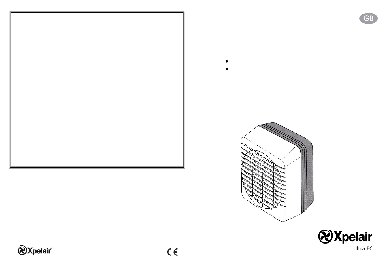Xpelair GXC6 EC2 User Manual | 6 pages