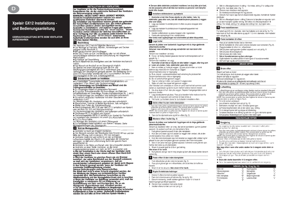 Xpelair GX12 User Manual | Page 10 / 12