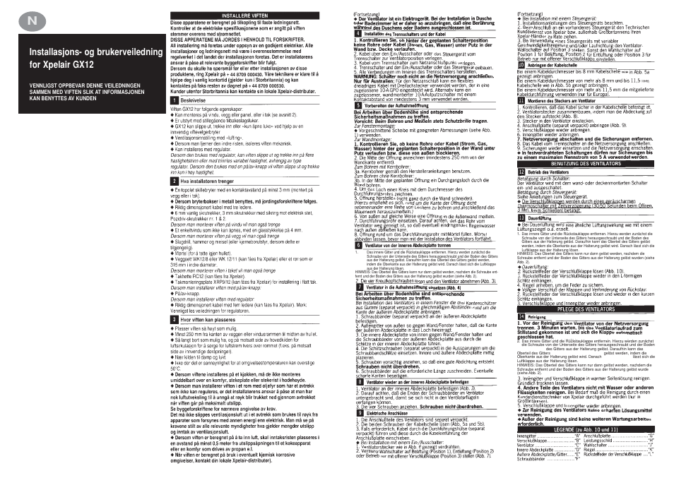 Xpelair GX12 User Manual | Page 11 / 12