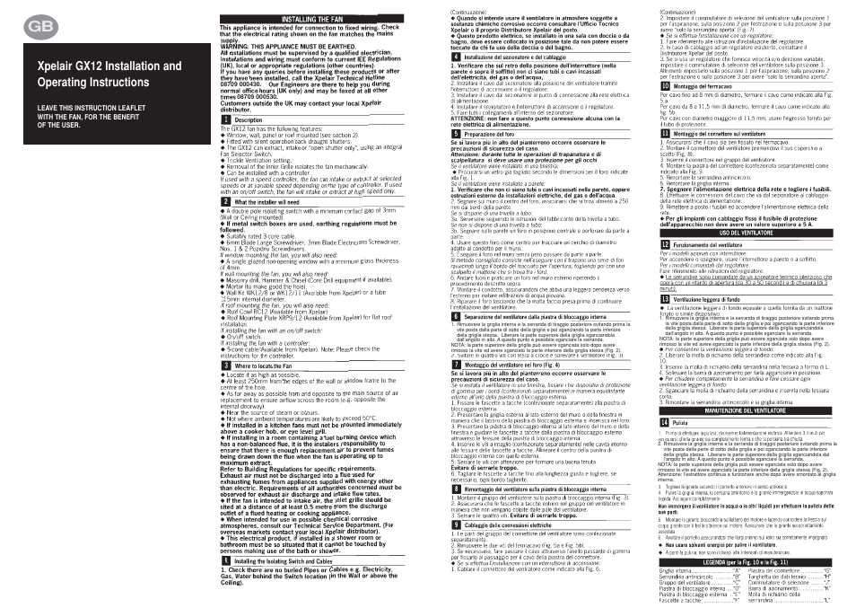 Xpelair GX12 User Manual | Page 6 / 12