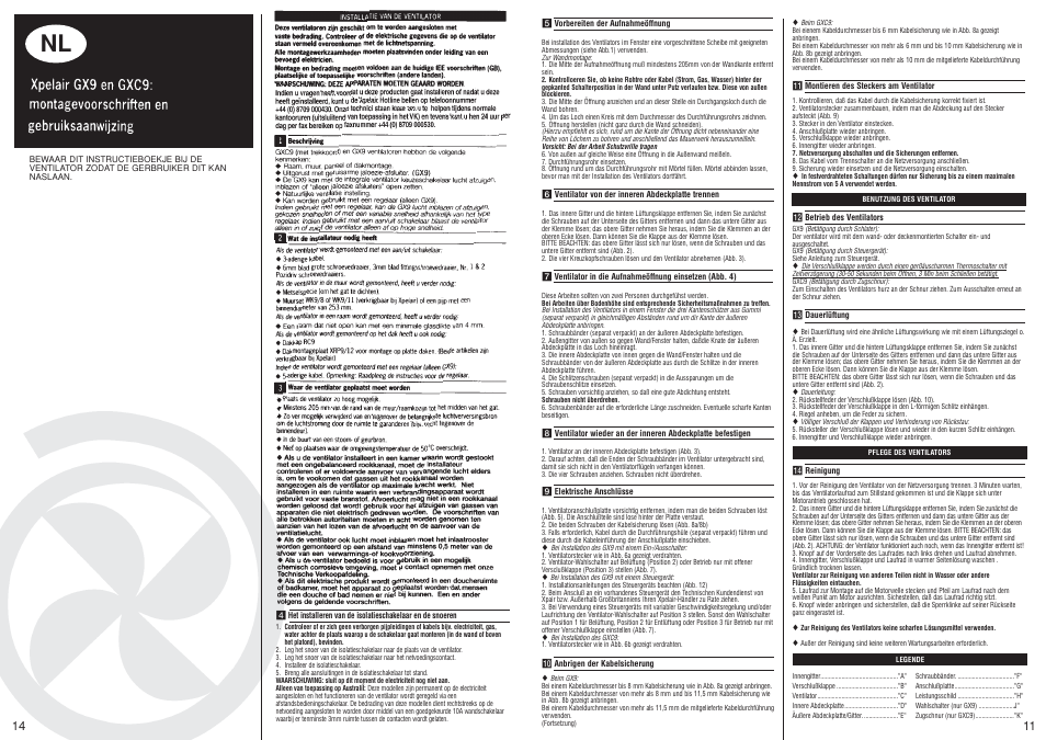 Xpelair GX9 User Manual | Page 11 / 12