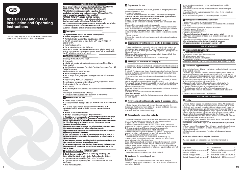 Xpelair GX9 User Manual | Page 6 / 12