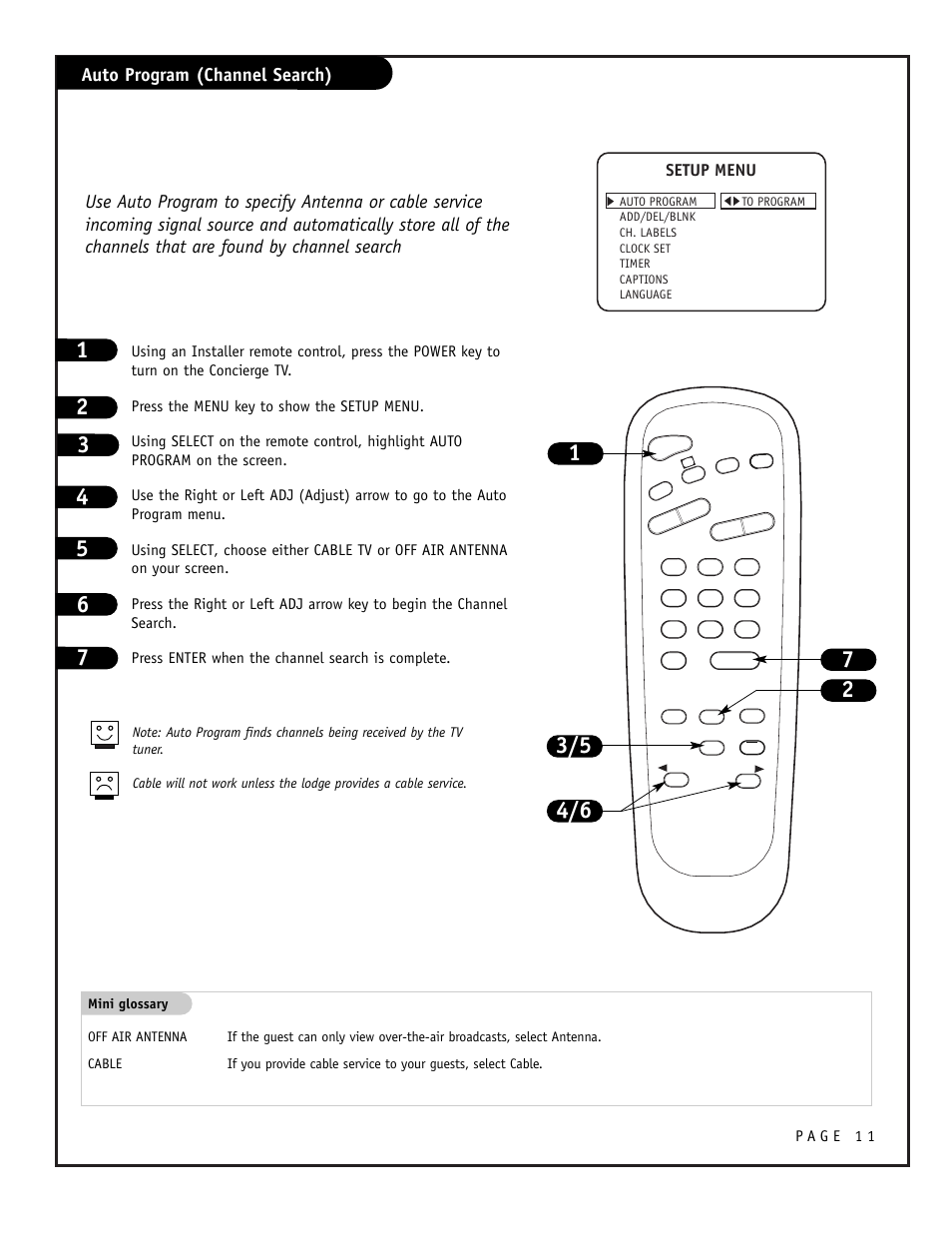 Zenith CONCIERGE H25F39DT User Manual | Page 11 / 44