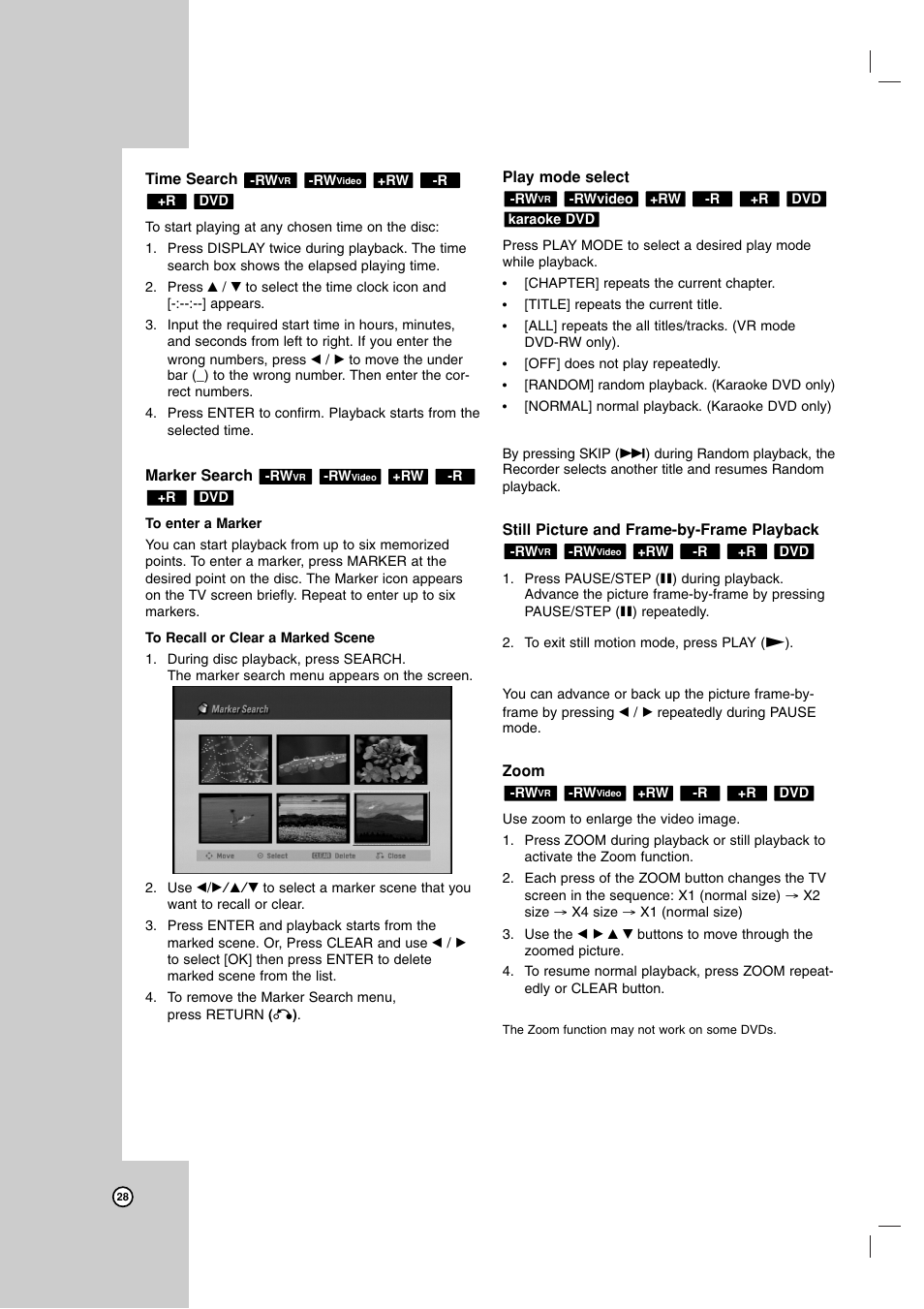 Zenith ZRY-316 User Manual | Page 28 / 56