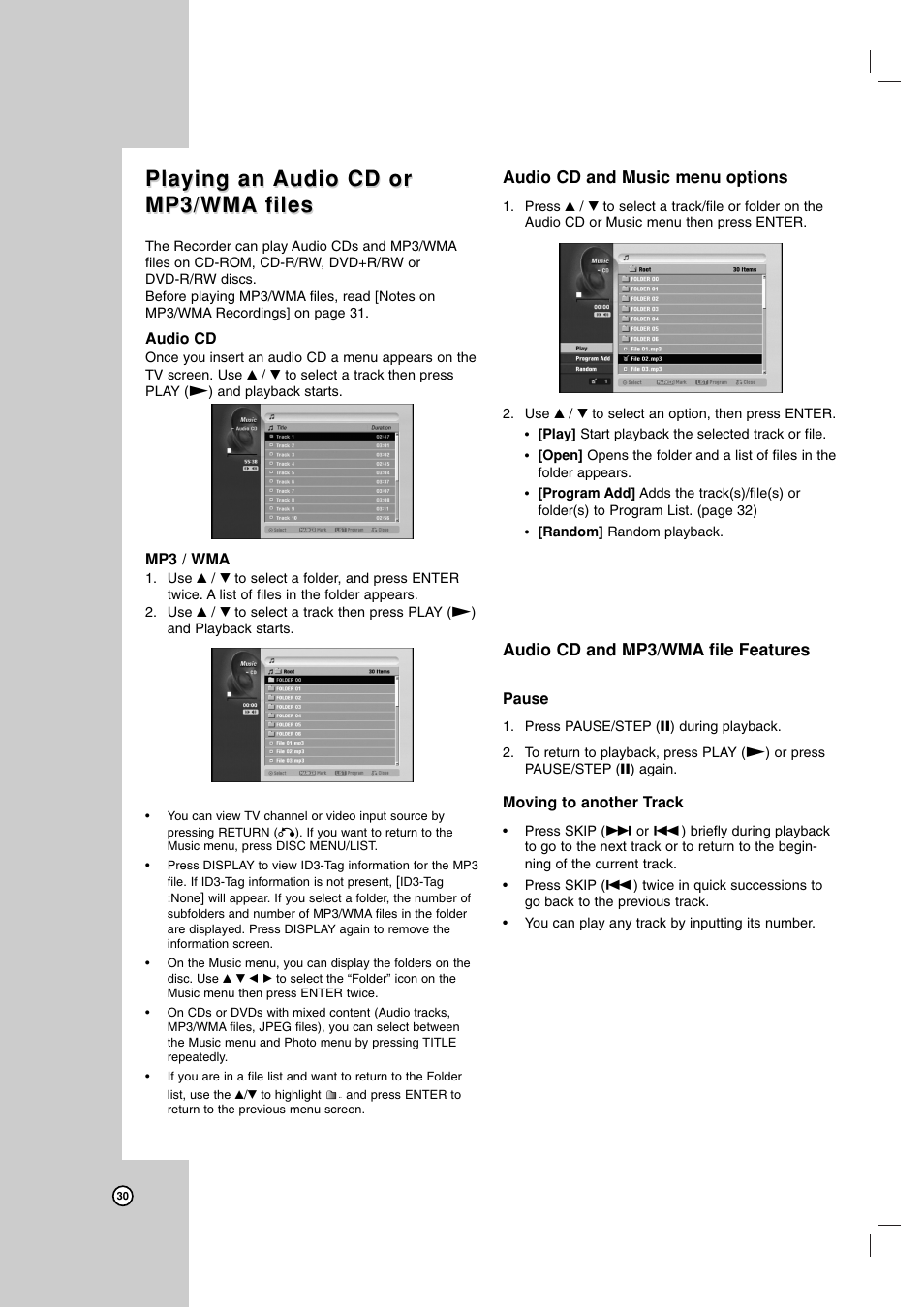 Playing an | Zenith ZRY-316 User Manual | Page 30 / 56