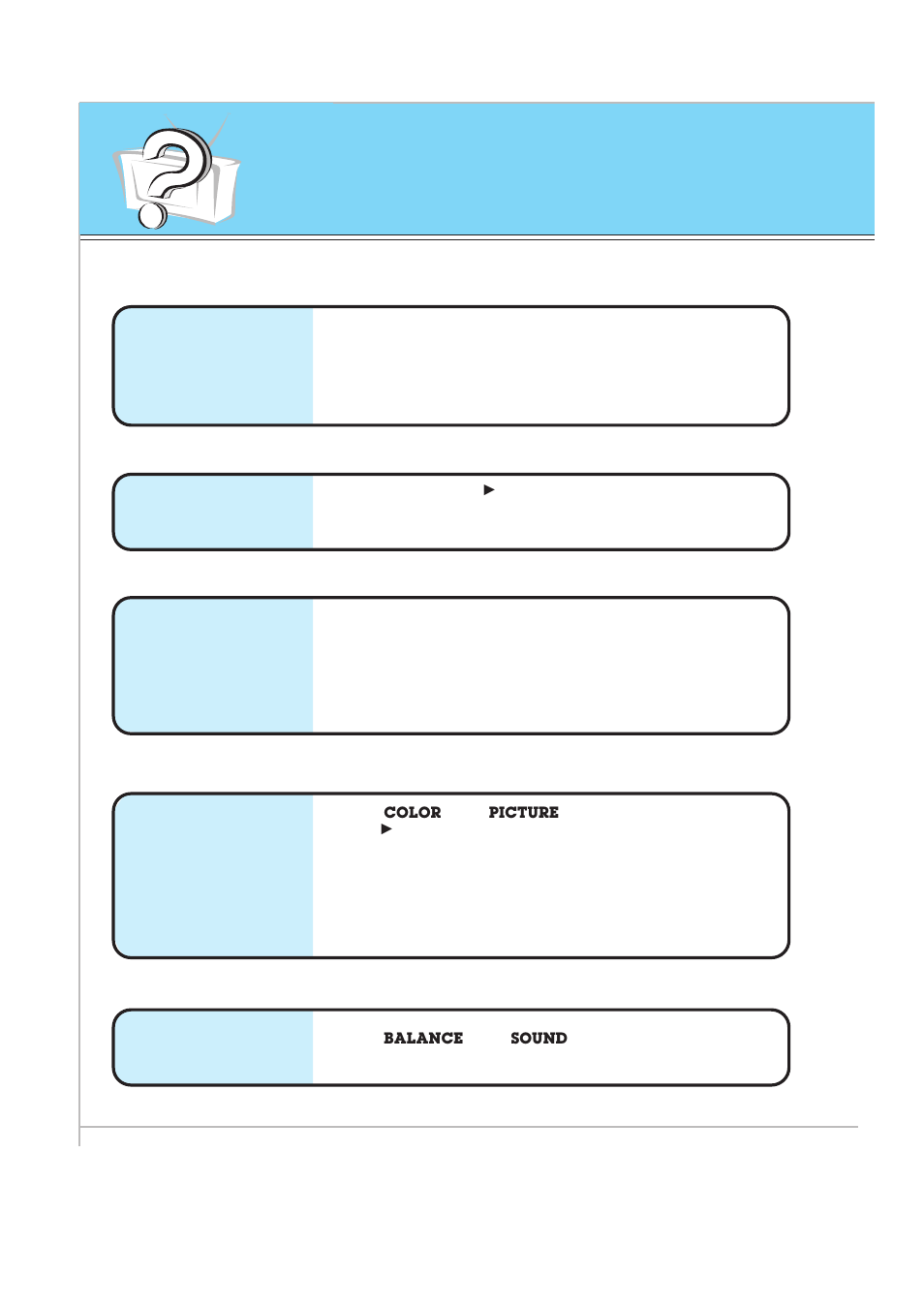 Troubleshooting check list | Zenith P60W26 User Manual | Page 58 / 59