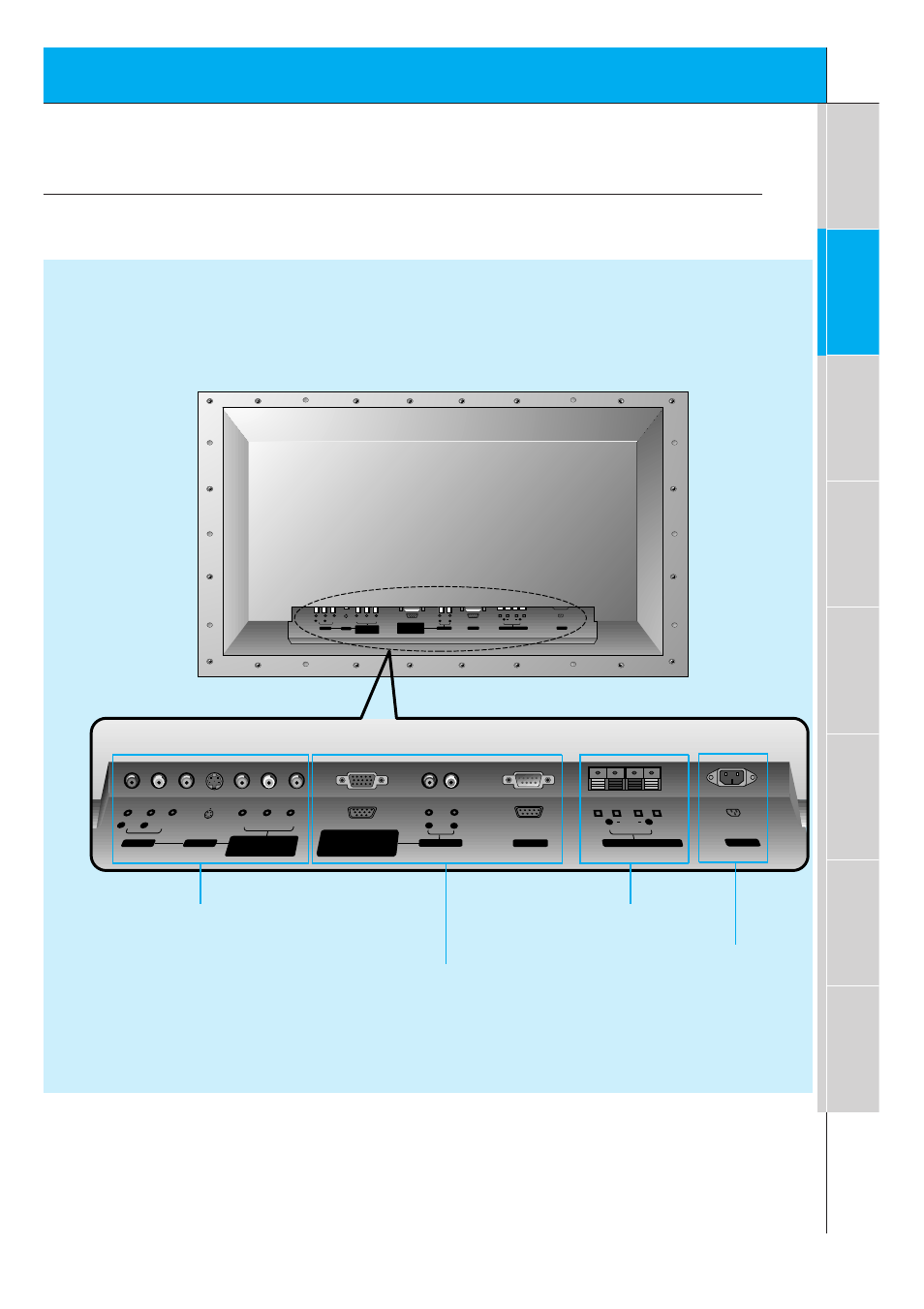 Connection panel overview, Back panel, Power input socket | Mono) | Zenith P60W26 User Manual | Page 9 / 59