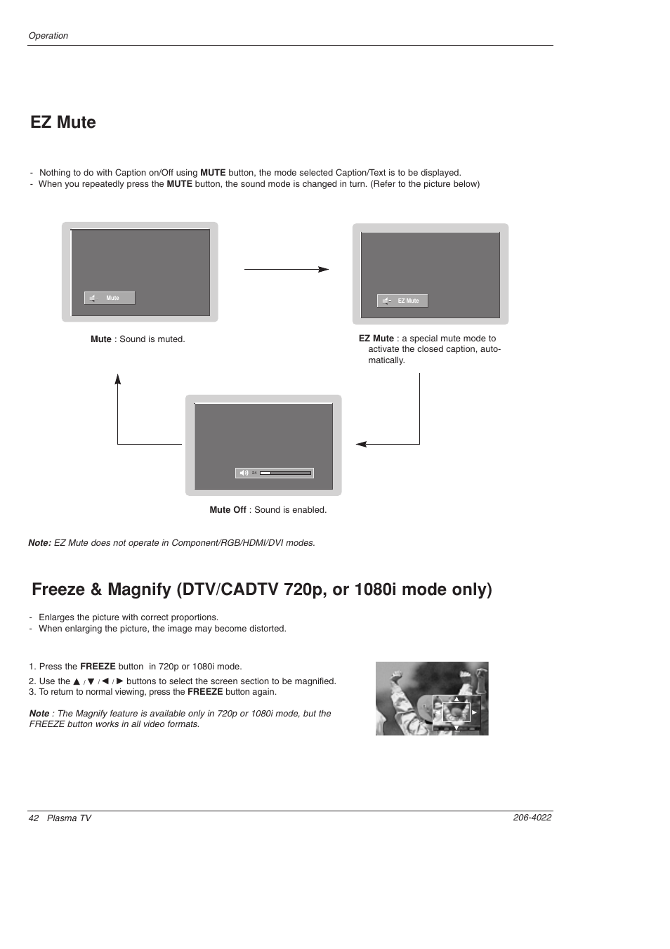 Ez mute | Zenith Z42PX2DH User Manual | Page 42 / 60