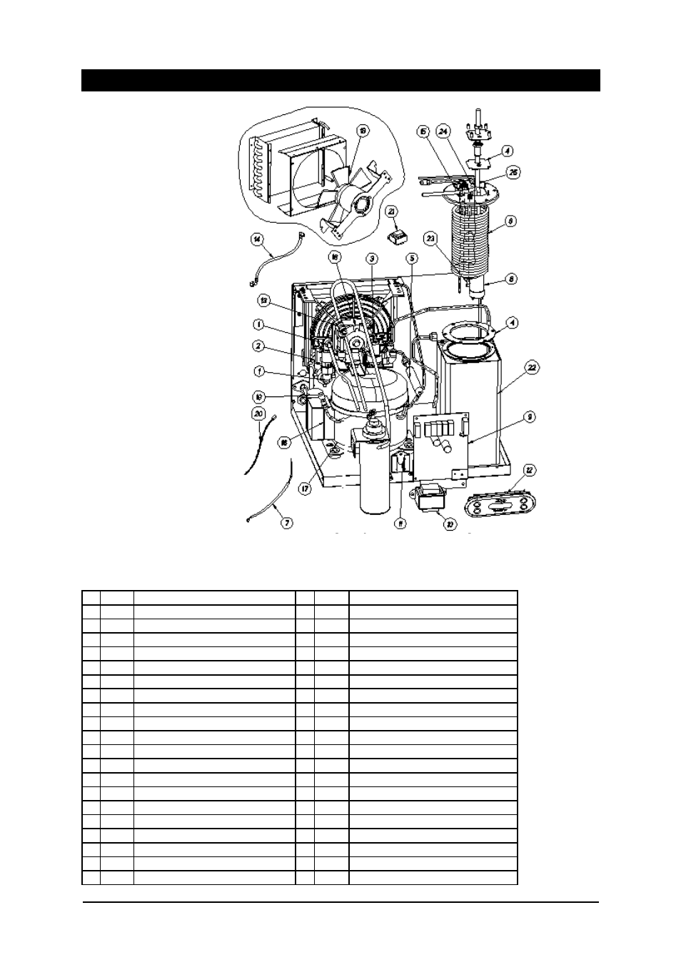 Exploded view chiller module and spare parts | Zenith HYDROTAP 37691 User Manual | Page 14 / 20