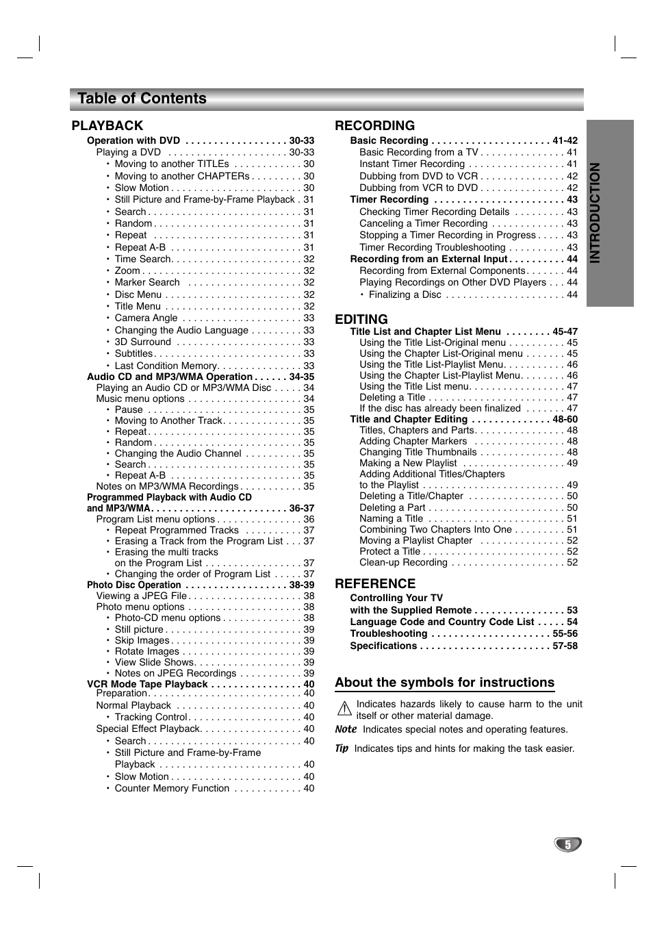 Zenith XBR411 User Manual | Page 5 / 59