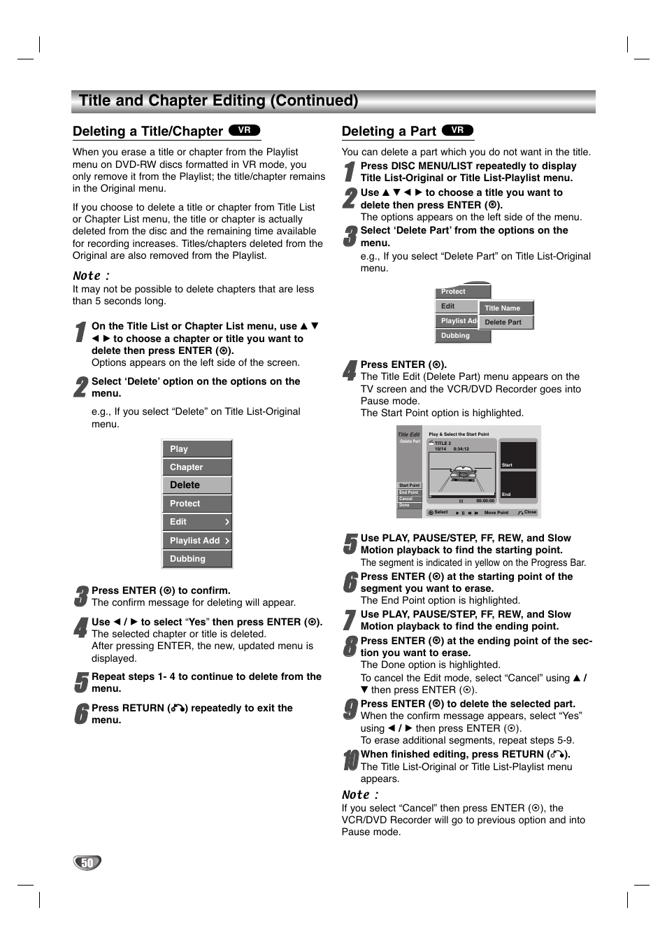 Zenith XBR411 User Manual | Page 50 / 59