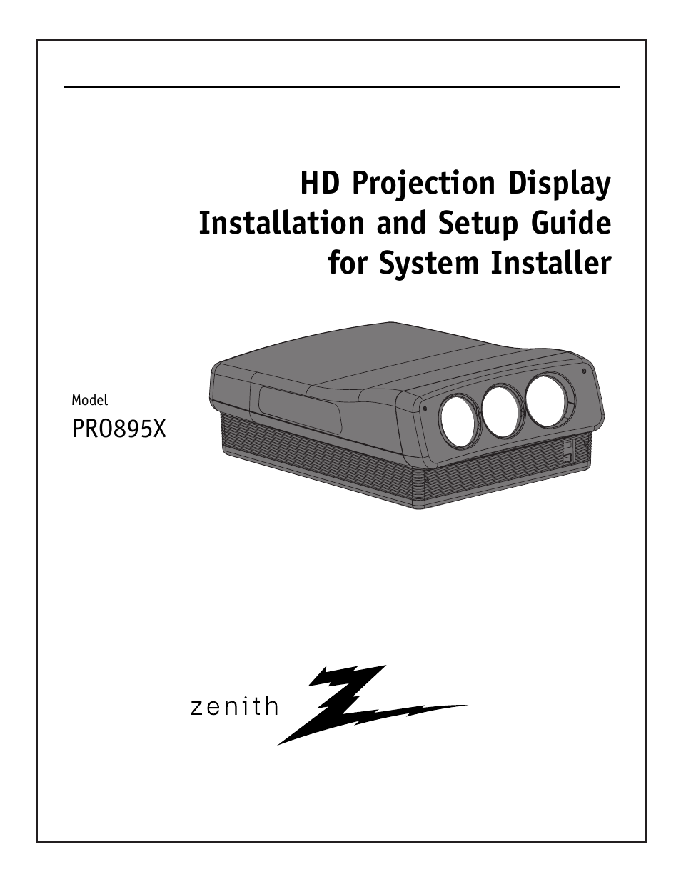 Zenith PRO895X User Manual | 28 pages