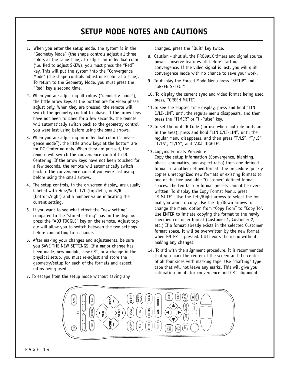 Zenith PRO895X User Manual | Page 14 / 28