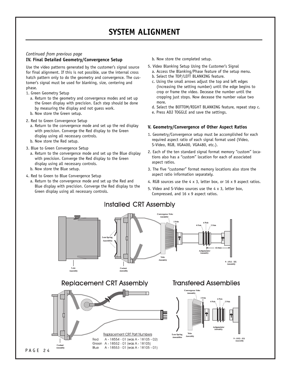 System alignment | Zenith PRO895X User Manual | Page 24 / 28