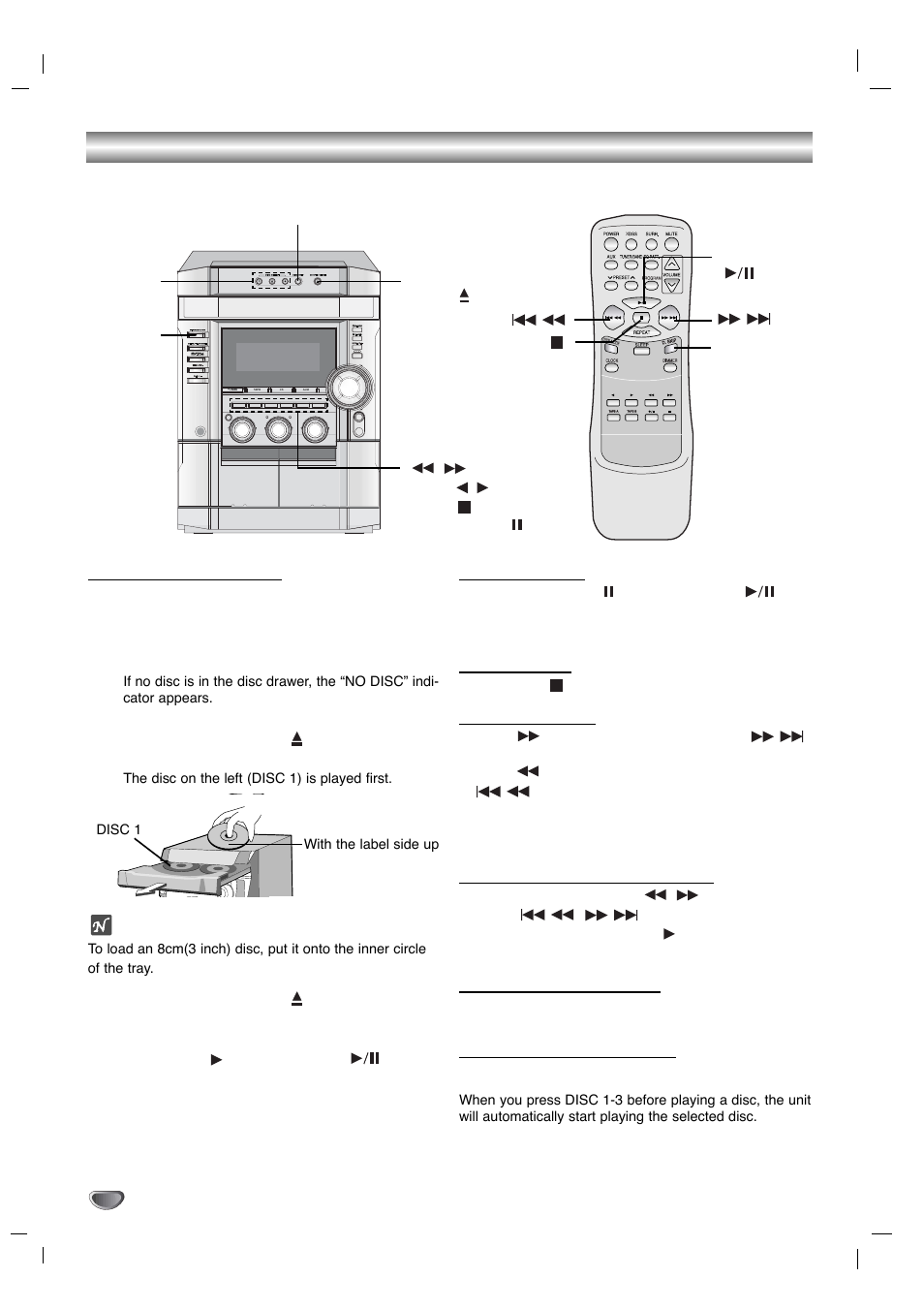 Cd playback (continued), Basic playback setup | Zenith LMG340 User Manual | Page 16 / 24