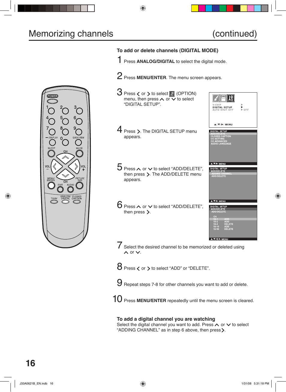 Zenith C27H26B User Manual | Page 16 / 34