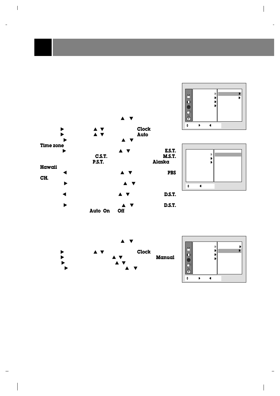 Features, Clock setup: auto/manual, Auto clock setup | Manual clock setup | Zenith R40W46 User Manual | Page 12 / 40