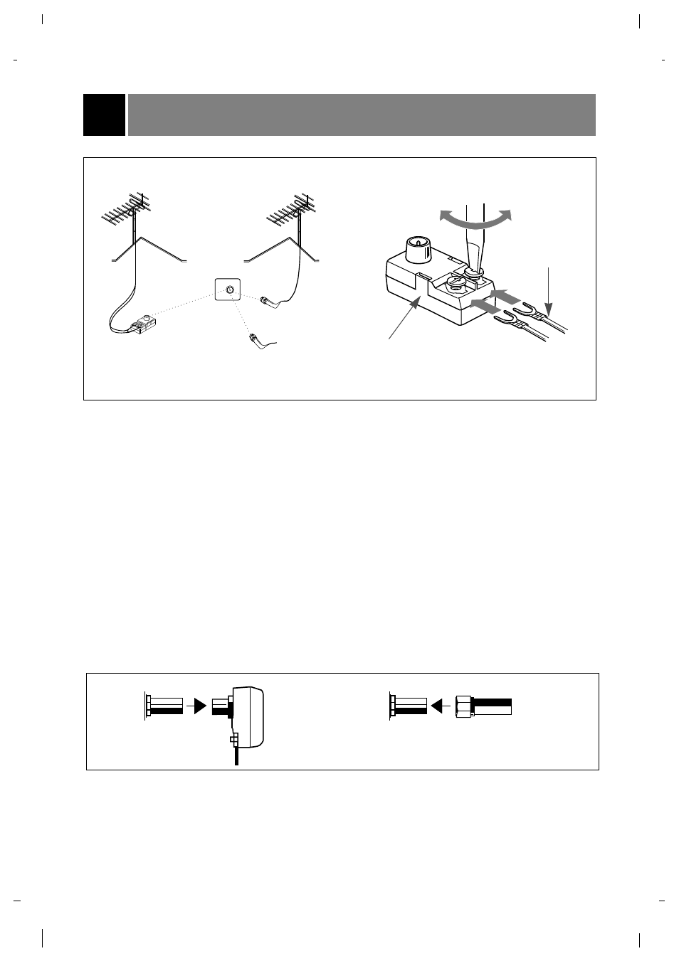 Antenna connections, Connecting an outdoor antenna, Connecting a catv cable | Zenith R40W46 User Manual | Page 28 / 40