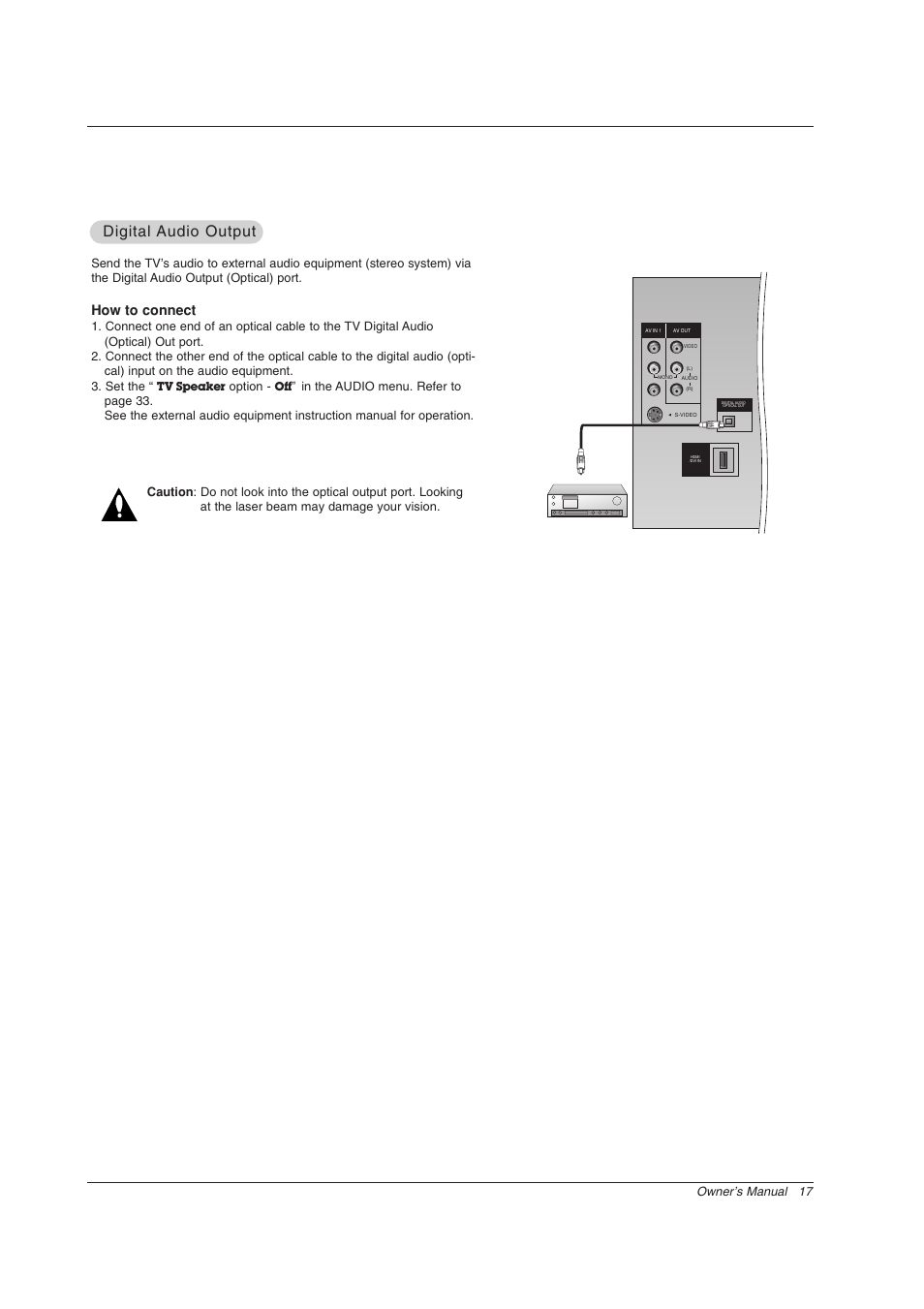 Digital, Digital audio output audio output, How to connect | Zenith Z56DC1D User Manual | Page 17 / 52