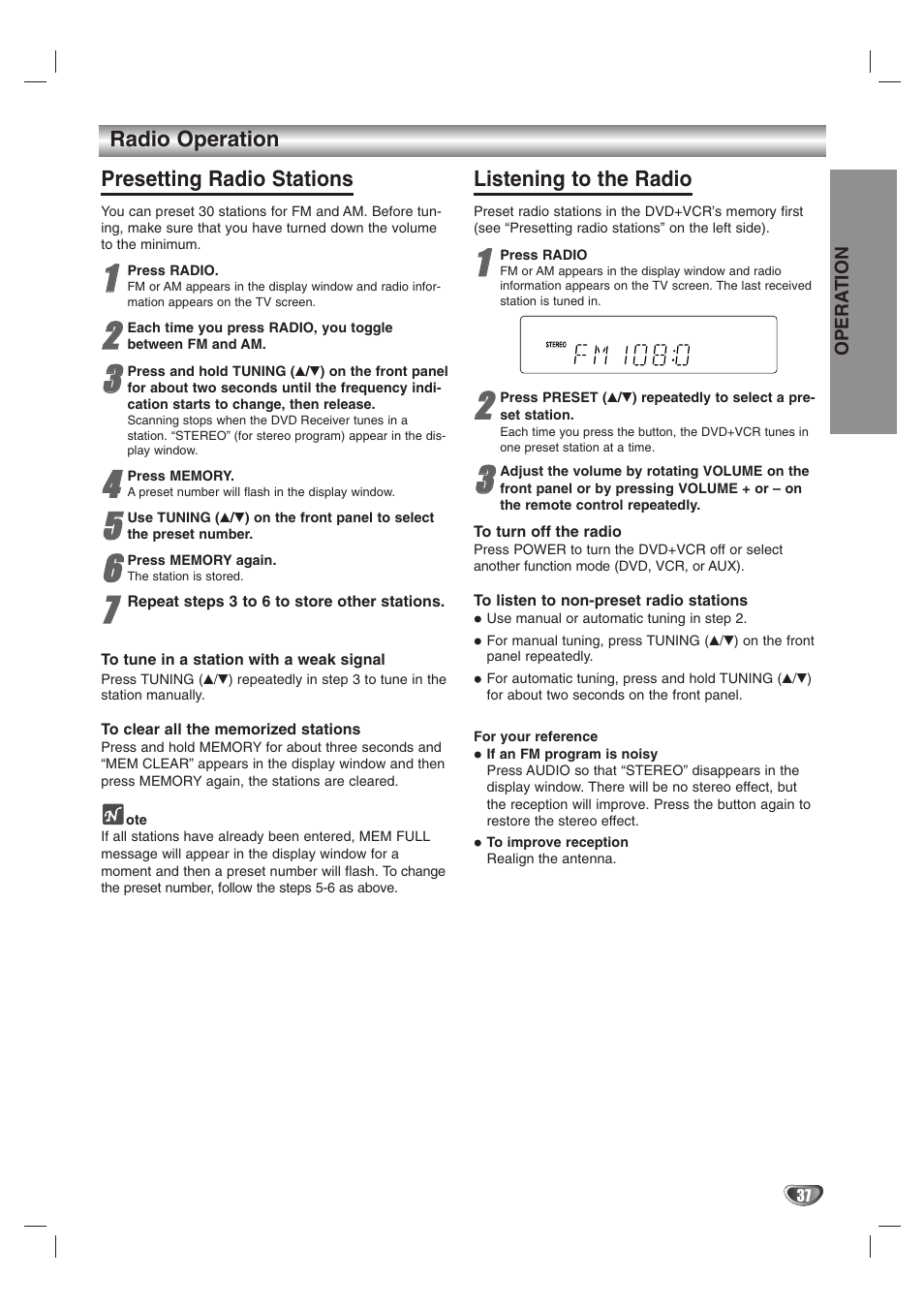 Zenith XBS245 User Manual | Page 37 / 48