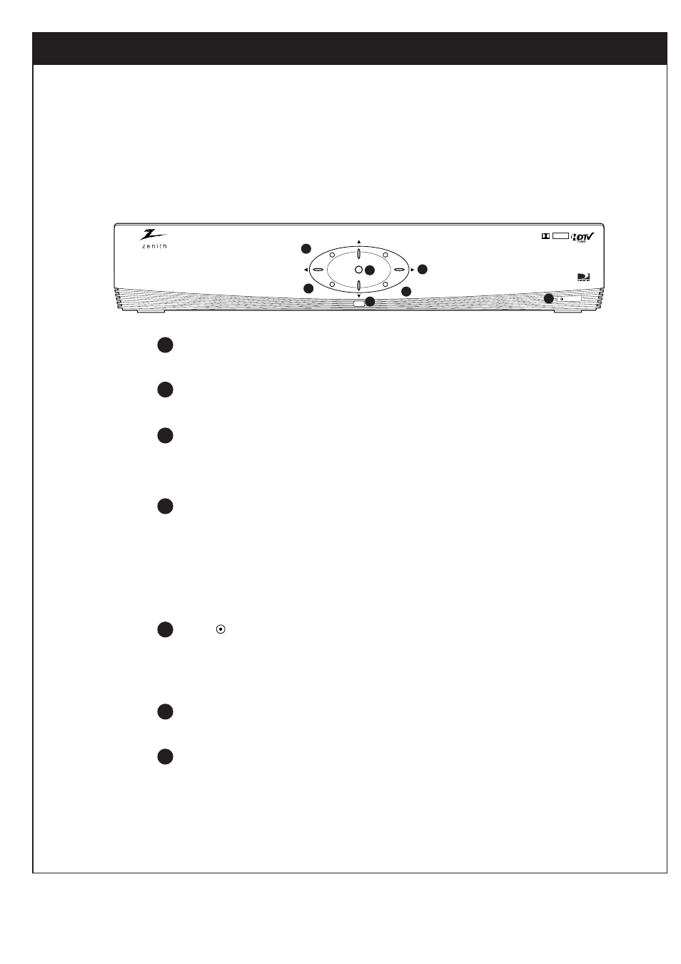 Zenith hd satellite receiver operation | Zenith DTV1080 User Manual | Page 34 / 103