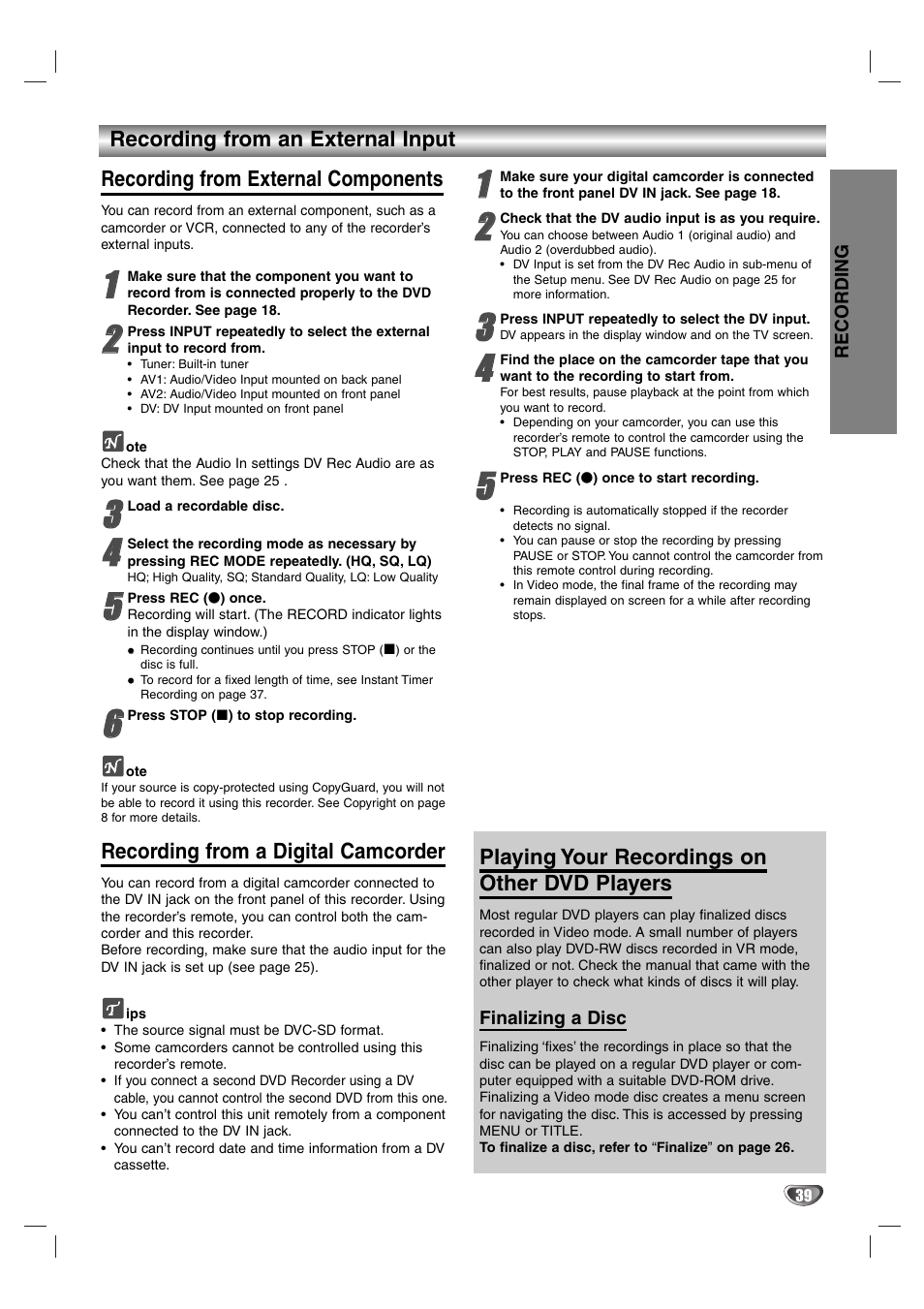 Zenith DVR313 User Manual | Page 39 / 52