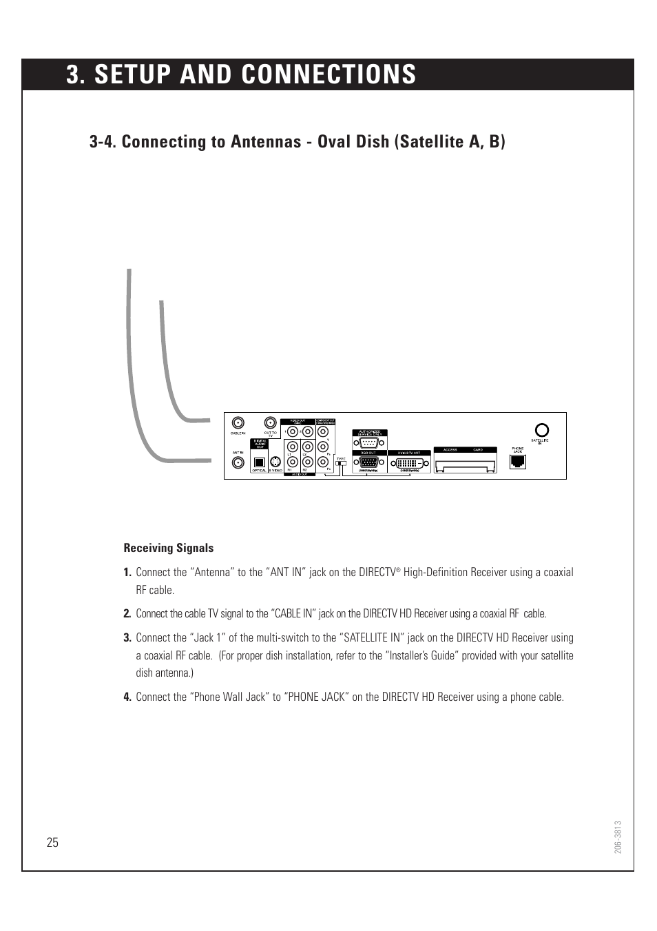 Setup and connections | Zenith HD-SAT520 User Manual | Page 26 / 104