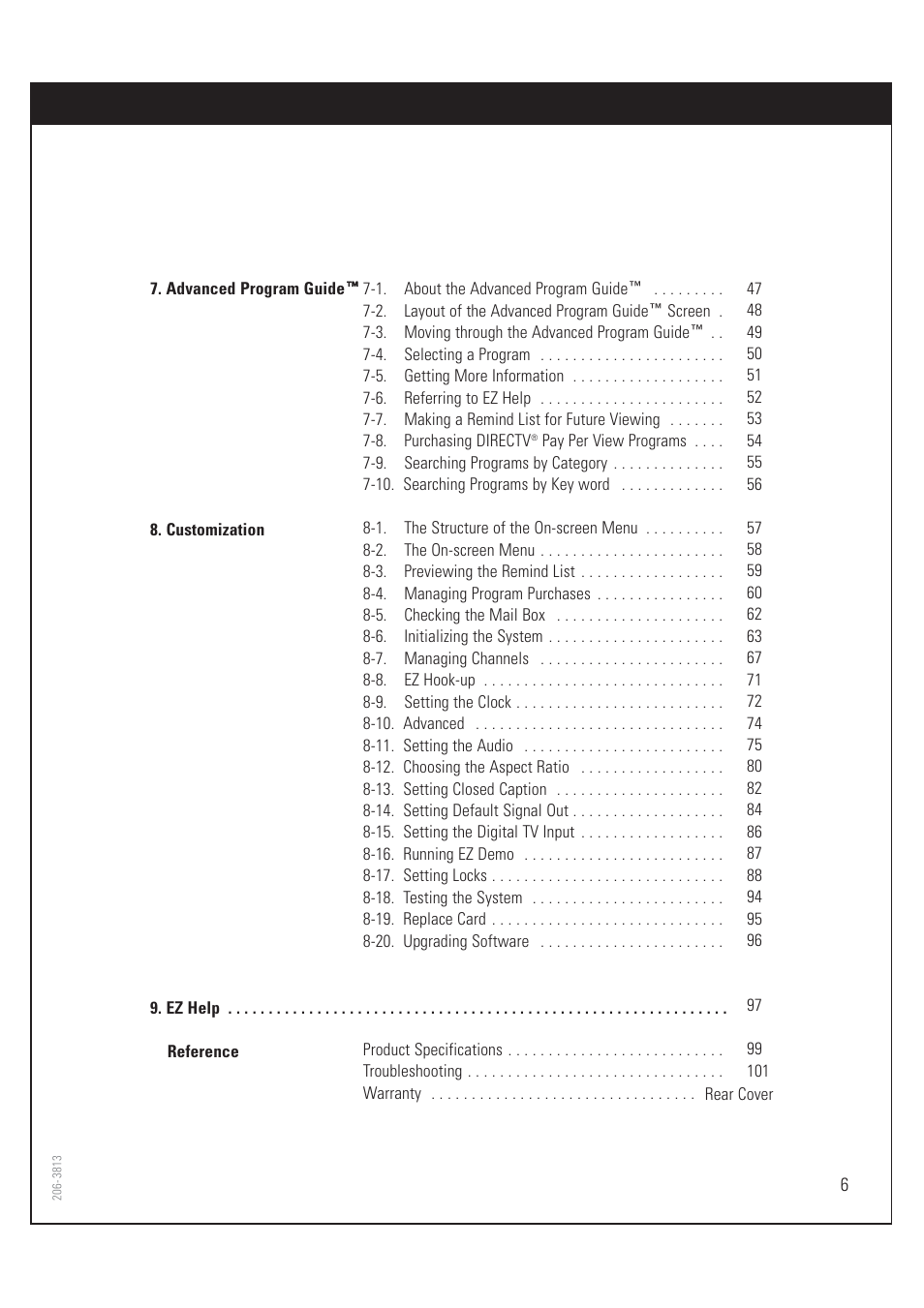 Zenith HD-SAT520 User Manual | Page 7 / 104