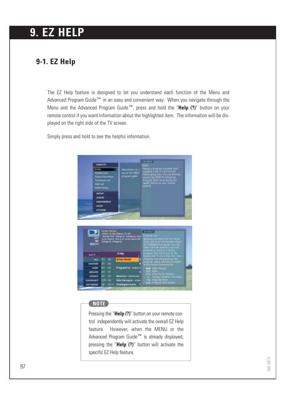 Ez help, 1. ez help | Zenith HD-SAT520 User Manual | Page 98 / 104