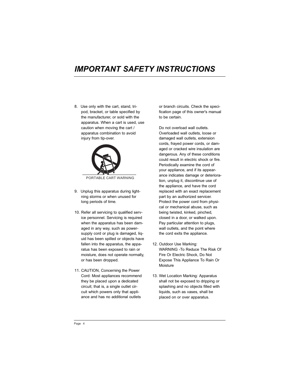 Important safety instructions | Zenith HEALTHVIEW H20J55DT User Manual | Page 4 / 64