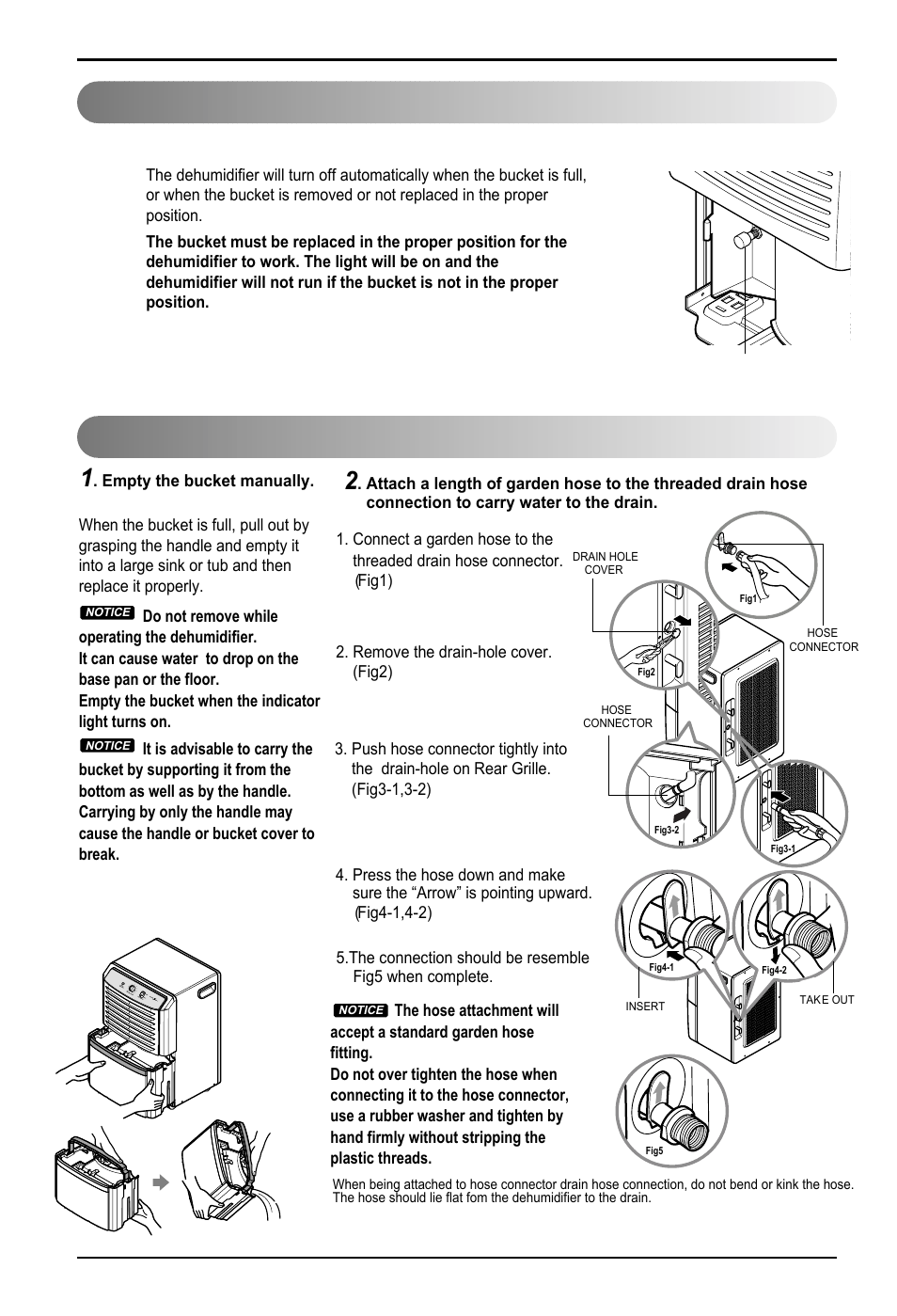 Automatic shut off disposing of collected water, 12 dehumidifier operating instructions | Zenith ZD309 User Manual | Page 12 / 36