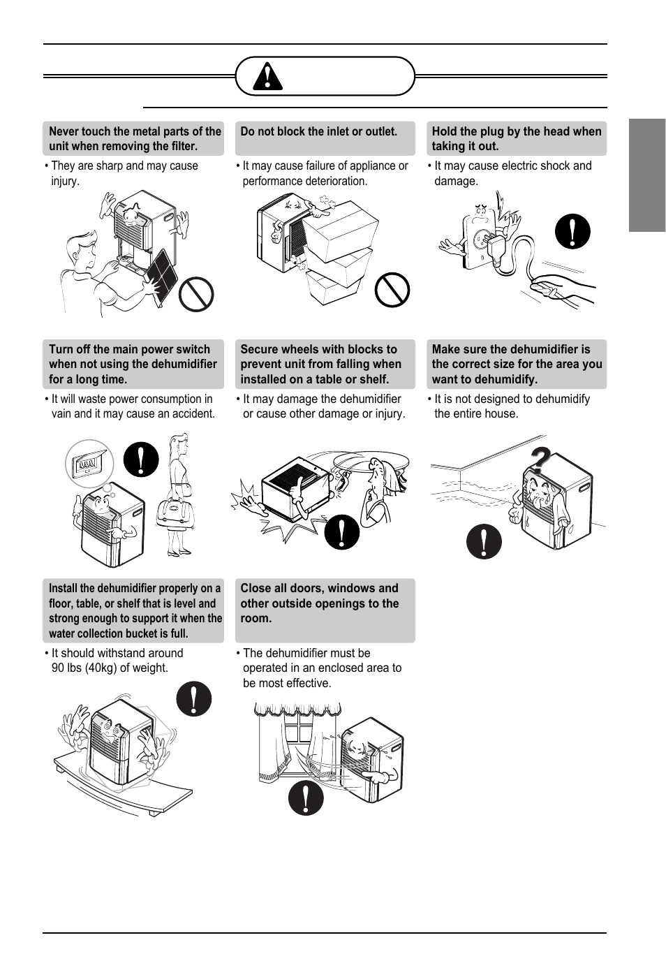 Ca ution ution, English, Installation | Zenith ZD309 User Manual | Page 5 / 36