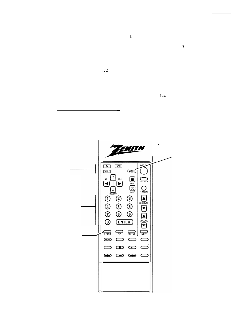 Remote control model mbr3430, Programming brand codes | Zenith MBR3430 User Manual | Page 6 / 7