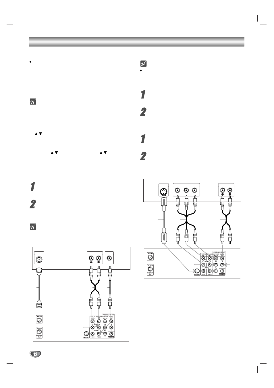 Connections (continued) basic tv connections, Optional, preferred tv connections | Zenith XBV323 User Manual | Page 12 / 40
